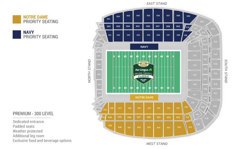 aviva-stadium-seating-map-2020 | Official Notre Dame Ireland Ticket