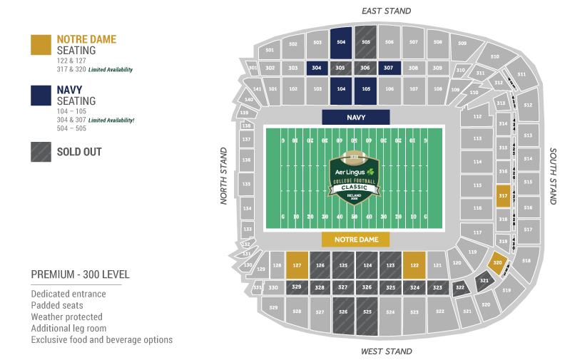 University Of Notre Dame Stadium Seating Chart